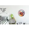 Papegaai - Koksmuts - Nieuwsgierig - Vogel Wandcirkel aluminium klein -kinderkamer