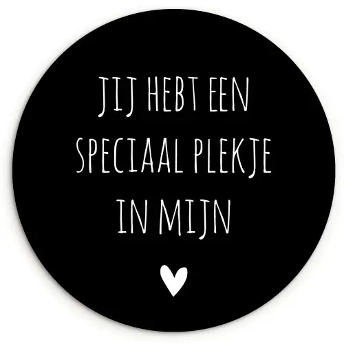 Een speciaal plekje in mijn hart - Quotes - Spreuken Wandcirkel kunststof plaat 5mm dik klein -3d
