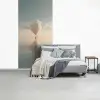 Luchtballon - Wolken - Water - Blauw fotobehang vinyl groot -slaapkamer