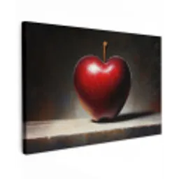 Apple - Hart - Rood Tuinposter op houten frame 2 cm dik klein -3d