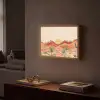 Landschap - Heuvels - Zonsondergang Light Box met batterij (Wandlamp) middel -sfeer1