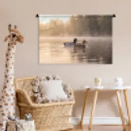 Eenden - Water - Mist - Natuur Wandkleed katoen middel -wsfeer5_kind