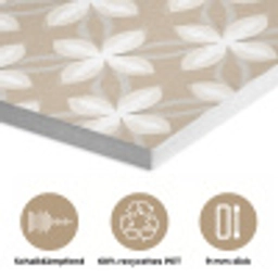 Patroon - Symmetrisch - Beige PET vilt klein 837 -closeup_DE