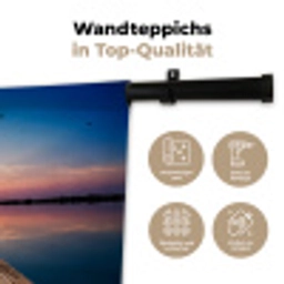Steiger - Water - Zonsondergang - Roze - Horizon Wandkleed katoen klein -tsfeer2_DE
