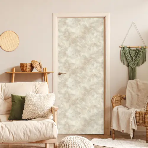 Beige - Reliëfstructuur - Natuursteen deurposter klein 289 -sfeer2