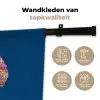 Ijsje - Hoorntje - Steentjes - Blauw Wandkleed katoen klein -sfeer2