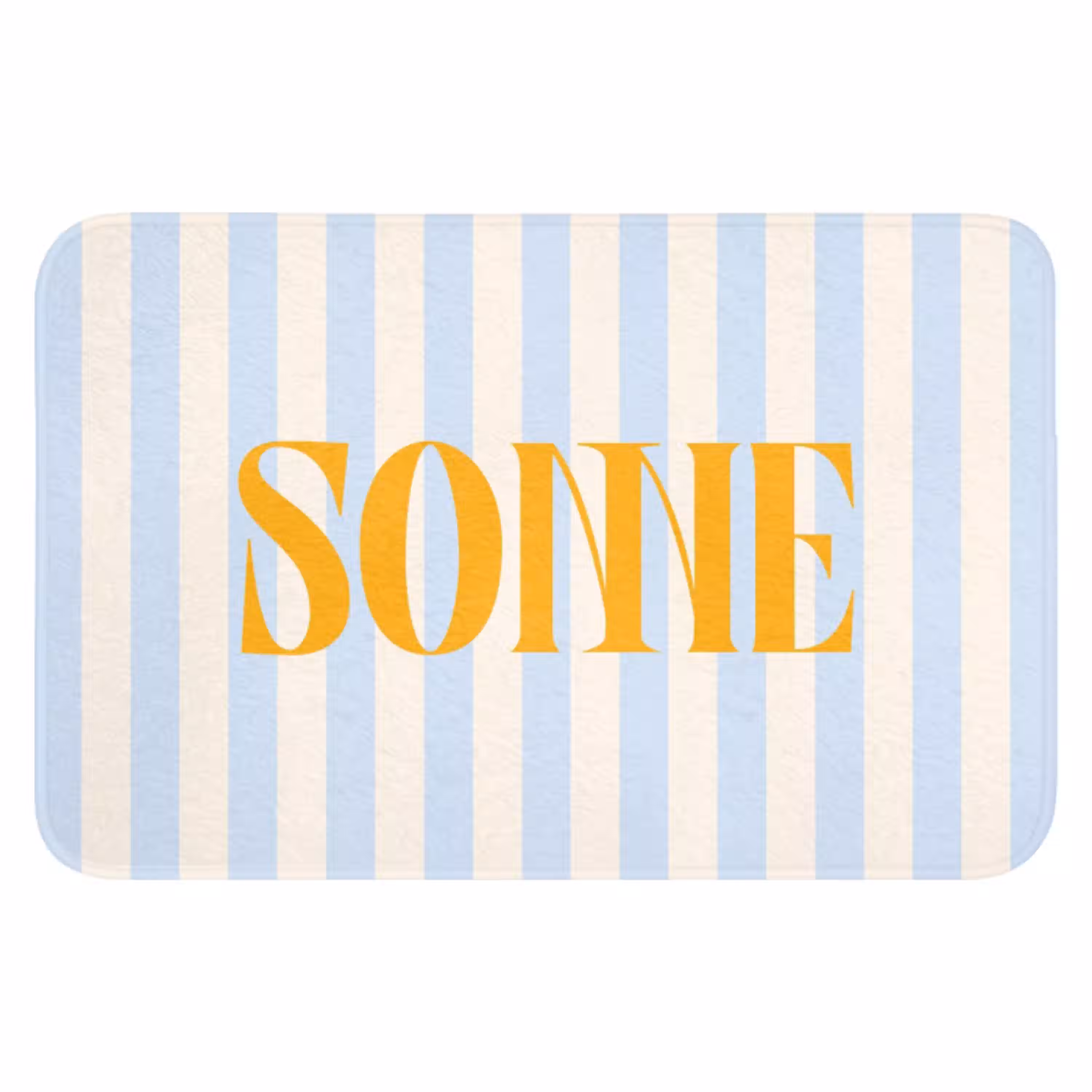Oranje - Blauw - Strepen - Sonne WCmat klein -3d