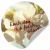 Bloesems - Zonlicht - Quote - Wit Wandcirkel behangsticker klein -3d
