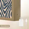 Zebra - Patroon - Blauw - Beige Light Box met batterij (Wandlamp) middel 907 -USP_websiteoplaadbaarNL