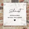 Wit marmer - Sierlijk Naambord Vierkant klein -sfeer2
