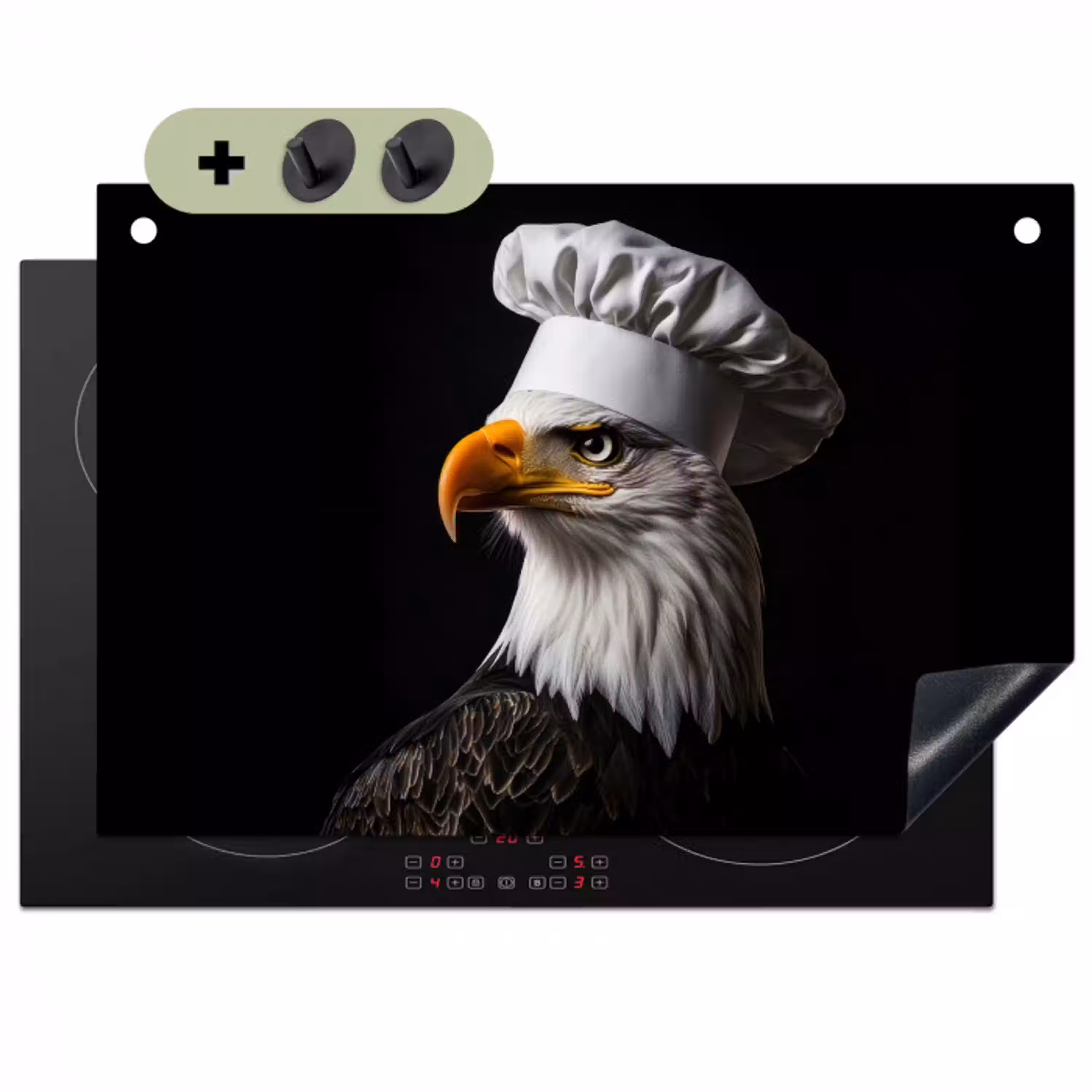 Arend -Amerika - Koksmuts - Vogel - Stoer Inductie beschemer met haakjes klein -3d