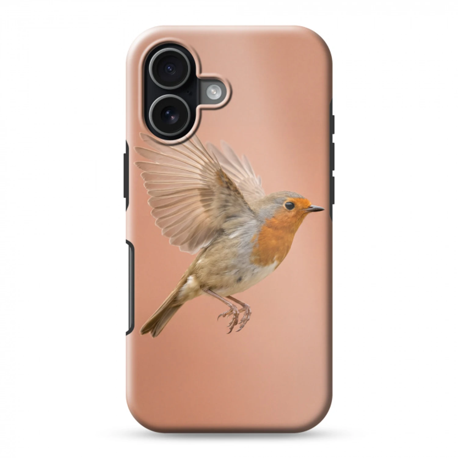 Roodborst - Natuur - Roze Toughcase MagSafe Apple iPhone 17 klein -3d