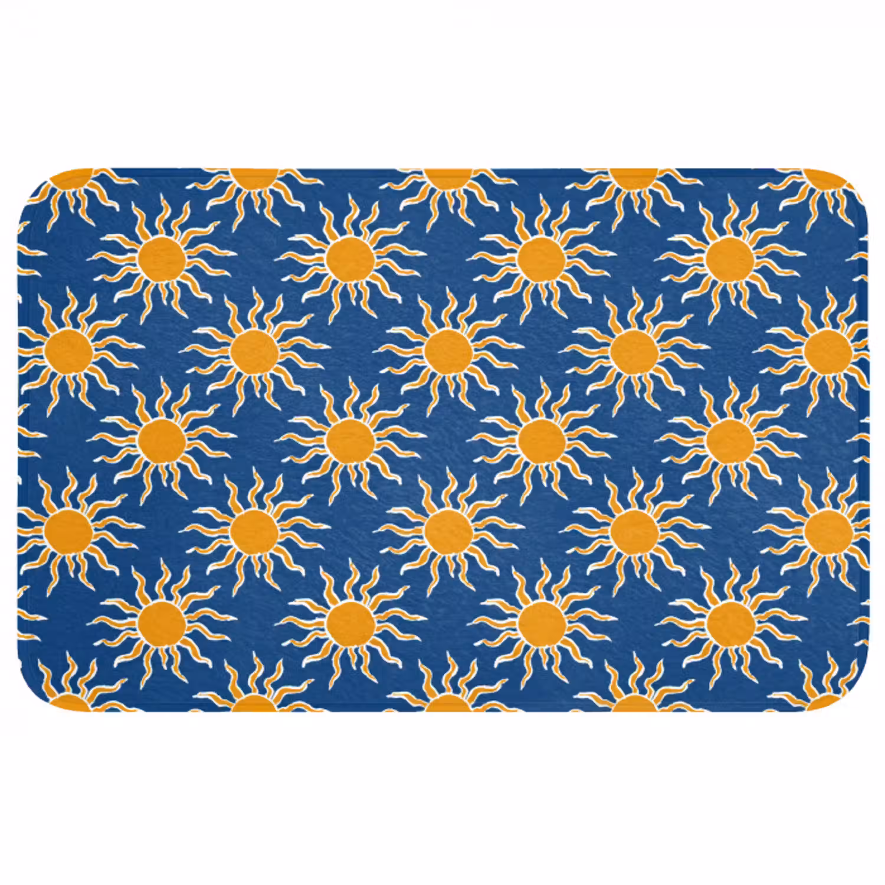 Zon - Patroon - Blauw Badmat middel 997 -3d