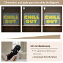 Chill out - Geel - Blauw Light Box met batterij (Wandlamp) middel -USP_dimbaarDE