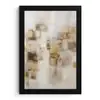 Abstracte vierkanten - Aardetonen - Mistig fotolijst zwart zonder passe partout klein -3d