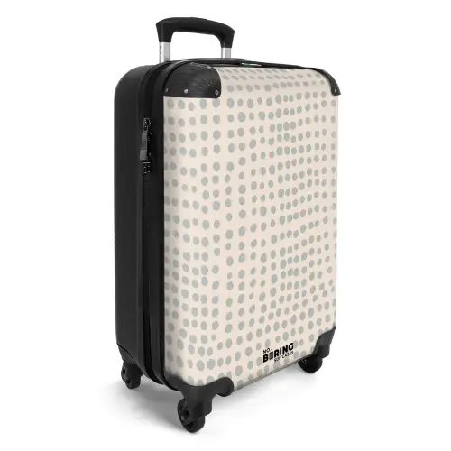 Grijsblauwe stippen NBS - Handbagage koffer - Volwassenen Unisex middel -productfoto_3d