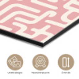Doolhofpatroon - Roze - Wit - Abstract aluminium wit klein 46 -closeup_NL