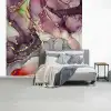 Marmer - Rood - Paars - Goud fotobehang vinyl groot -slaapkamer