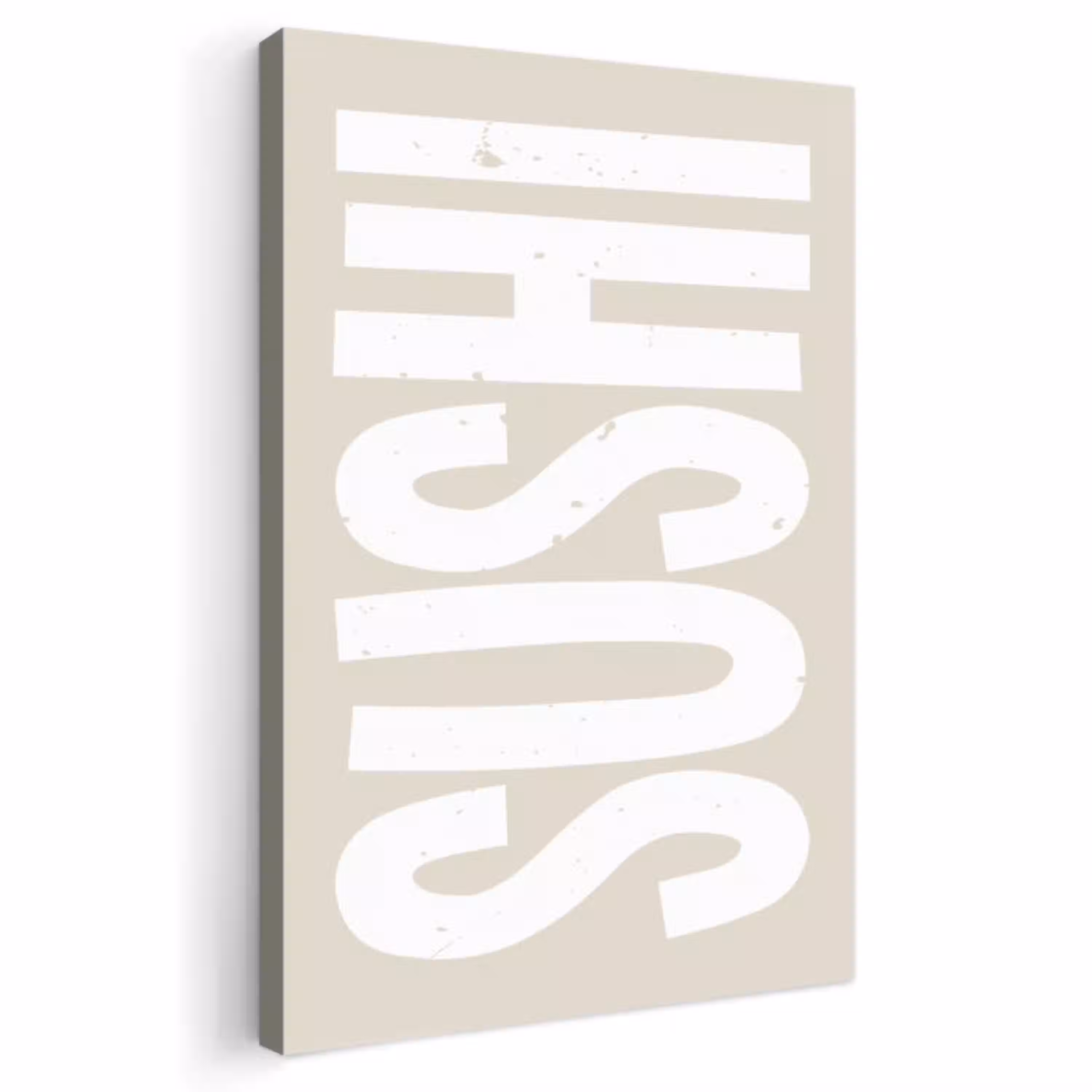 Sushi - Eten - Decoratie - Vintage canvas 2cm klein -3d