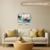 Blauw - Abstract - Wit - Goud - Verf Canvas - Meerluiken 2 luik klein -sfeer6-formaat-