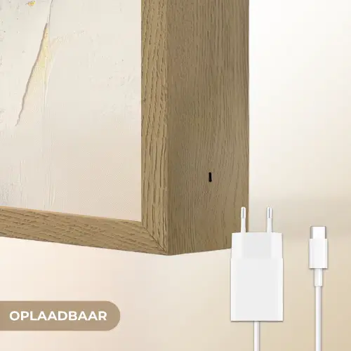 Modern - Kerst - Abstract - Goud Light Box met batterij (Wandlamp) middel -USP_websiteoplaadbaarNL