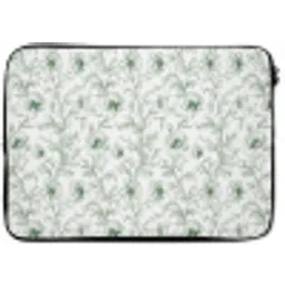 Bloemen - Getekend - Groen laptophoes neopreen klein 279 -zkaufland3dotto
