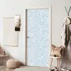 Zebra - Motief - Blauw - Wit deurposter klein 289 -sfeer6