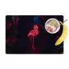 Flamingo - Roze - Neon - Licht Placemat vinyl groot -zzzproduct_Kitchenyeah-website