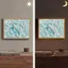 Zeesterren - Golvend water - Rustgevend Light Box met batterij (Wandlamp) middel -sfeer3