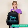 Futuristisch galopperend paard Rugzak - Zwart middel -sfeer4_FR