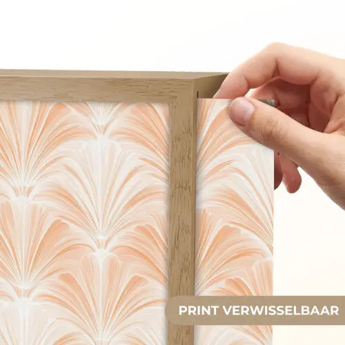 Waaier - Patroon - Perzik Light Box met batterij (Wandlamp) middel 907 -USP_websiteprintNL