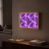 Paars - Bliksem - Wolken Light Box met batterij (Wandlamp) middel 907 -sfeer1