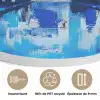 Taj Mahal - Ramadan - Blauw - Islamitische Akoestische PET Vilt - Rond klein -closeup_FR