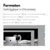 Zwanen - Hart - Zwart - Wit Muismat XXL klein -sfeer5