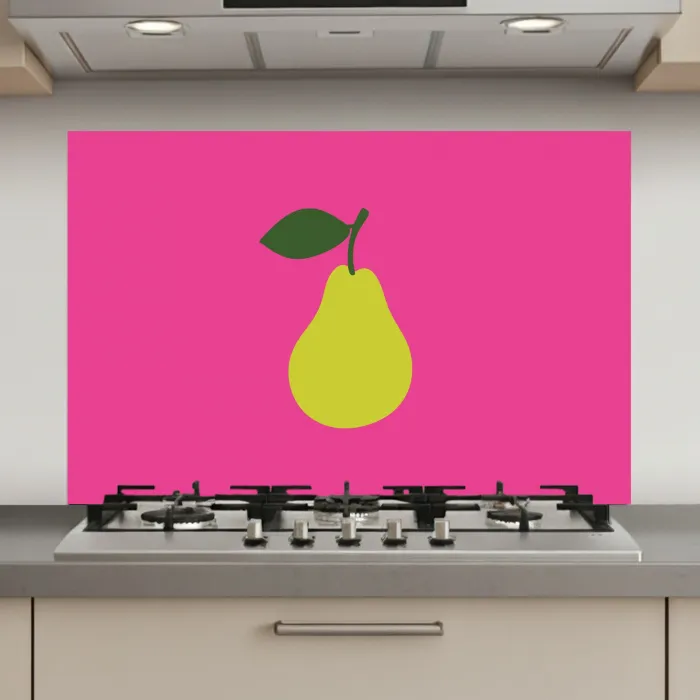 Illustratie - Fruit - Peer - Groen keuken achterwand spatscherm klein -3d_website