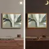 Natuur - Abstract - Groen - Penseelstreken Light Box met batterij (Wandlamp) middel -sfeer3