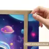 Alien - Astronaut - Ruimte - Planeten Light Box met batterij (Wandlamp kind) middel -USP_websiteprintNL