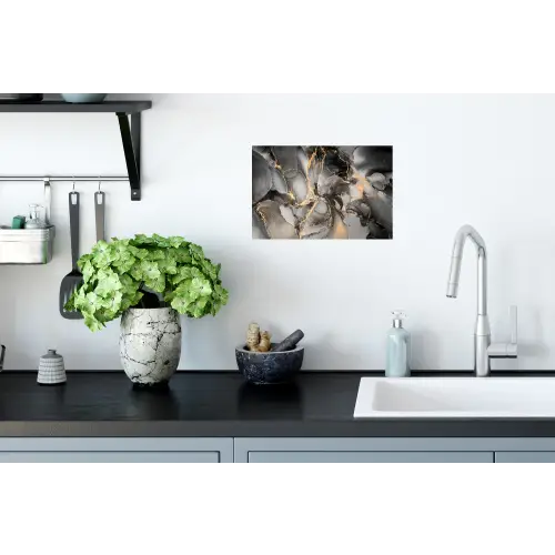 Grijs - Luxe  - Goud - Marmer Muursticker klein -keuken
