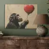 Street art - Chimpansee - Ballon - Graffiti - Banksy PET vilt klein -sfeer2