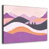 Abstract - Heuvels - Bomen - Groen Textielframe zwart klein -3d