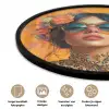 Vrouw - Bloemen - Aesthetic - Oranje Fotolijst rond zonder passe partout klein -closeup_NL