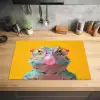 Kameleon - Kauwgom - Kleurrijk Inductie beschermer vinyl 3mm klein -sfeer5