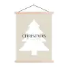 Kerstboom - Japandi - Christmas - Beige textielposter latten blank klein -3d