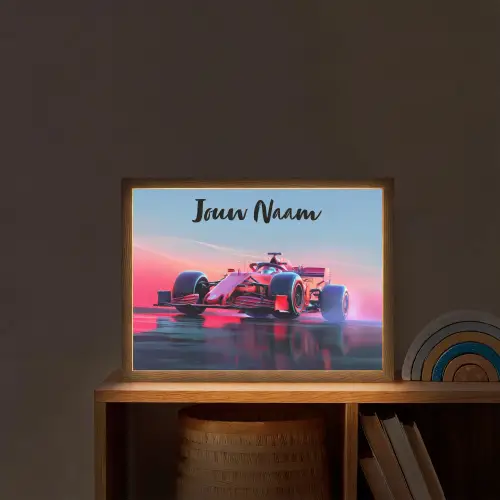 Formule 1 - Race  - Auto - Jongens Light Box met batterij (Wandlamp kind) middel -sfeer1_kind