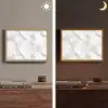 Wit - Marmer - Bruin Light Box met batterij (Wandlamp) middel 907 -sfeer3