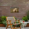 Schotse hooglander - Bergen - Grasveld Tuinposter op houten frame 2 cm dik klein -sfeer3