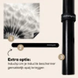 Paardenbloem - Zwart - Wit Inductie beschermer vinyl 3mm middel -zzzzzzz-induclip_NL
