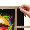 Hamburger - Graffiti - Verf - Kleurrijk - Eten - Abstract Light Box met batterij (Wandlamp) middel -USP_websiteprintNL