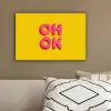 Oh ok - 3D - Geel - Roze canvas 2cm klein -sfeer3