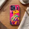 Hagedis - Bloemen - Roze - Kimono Telefoonhoesje iPhone 17 Pro klein -sfeer1